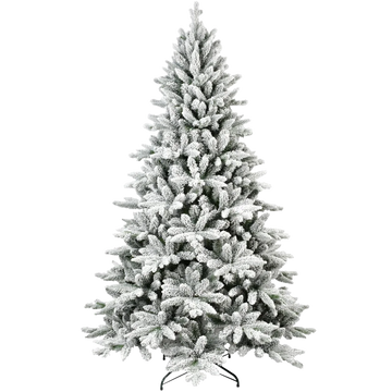 Flocked Artificial Christmas Tree, Hinged – 5ft / 6ft / 7ft