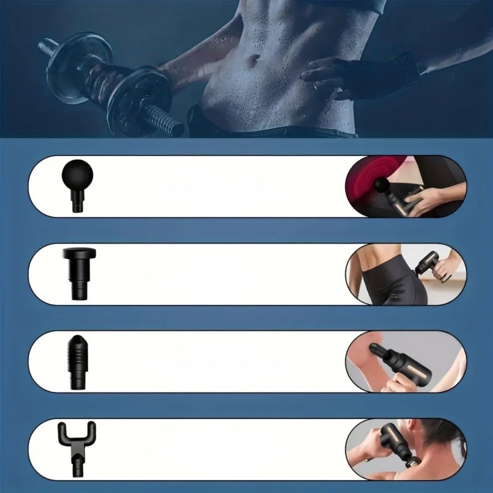 Mini Fascia Massage Gun – Portable USB Muscle Relaxer