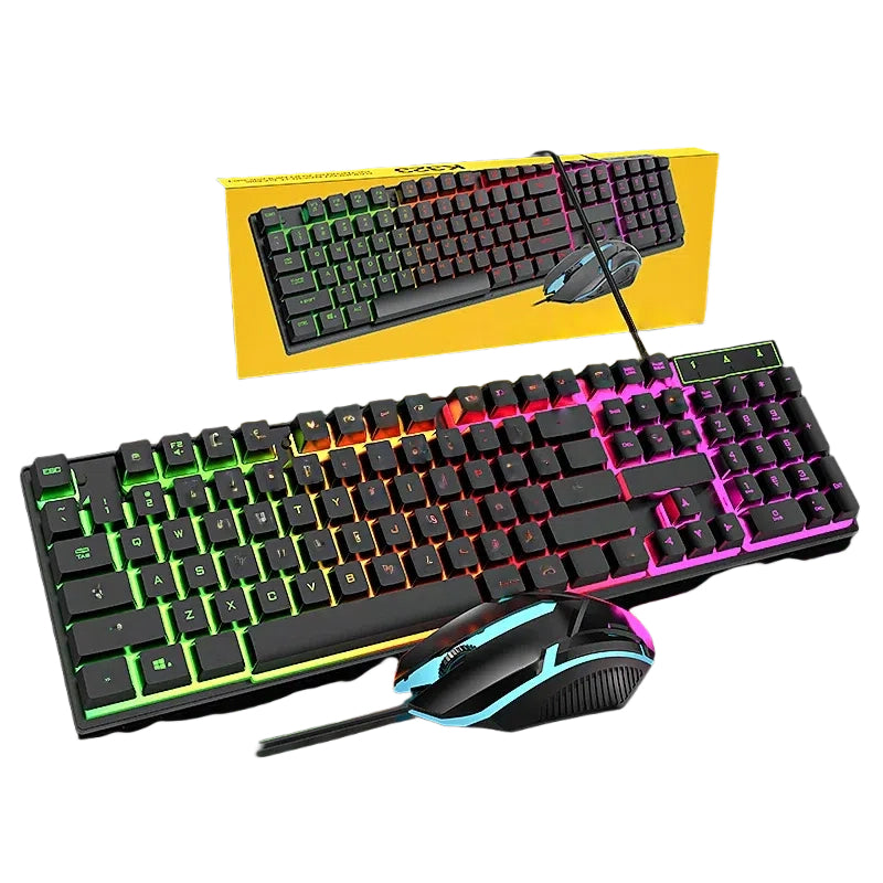 Multifunctional Office Home PC Computer Keyboard and Mouse Kit Backlit USB Wired Gaming Keyboard and Mouse Combo