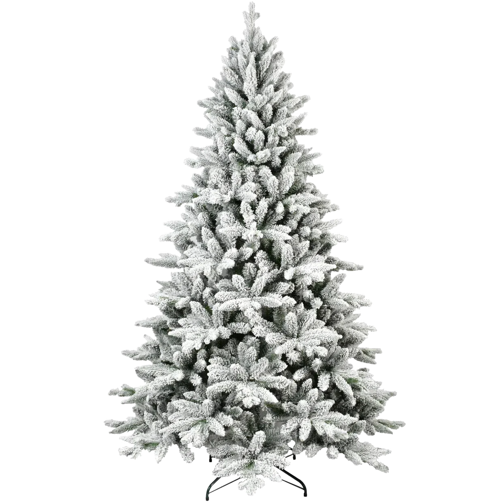 Frosted Christmas tree on a white background