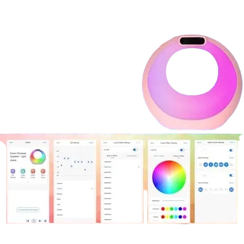 LED Night Light Wireless Speaker App Control with Alarm Time Display Perfect Home Decor Night Lamp for Teen Girls This Christmas