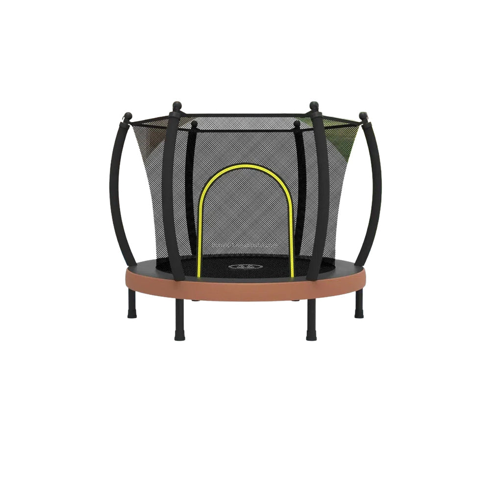 Trampoline with safety net on a white background