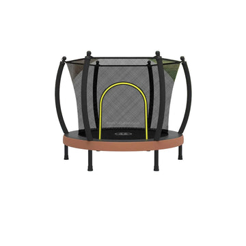 Trampoline with safety net on a white background