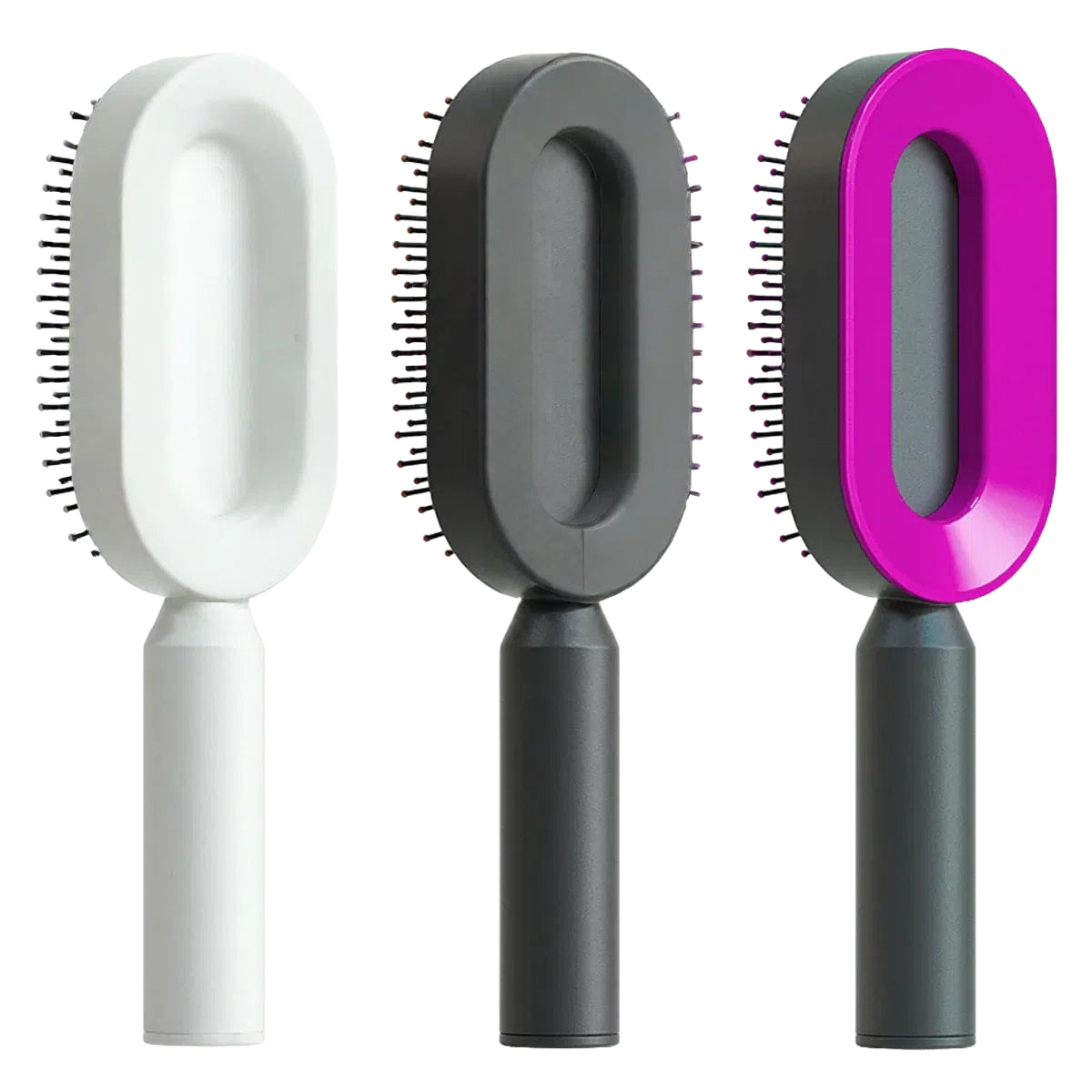 Self-Cleaning Hair Brush – Anti-Static Scalp Massage Comb