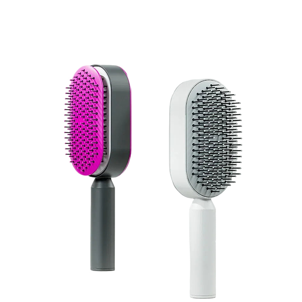 Self-Cleaning Hair Brush – Anti-Static Scalp Massage Comb