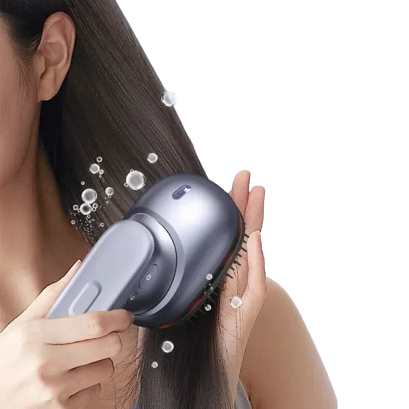 Electric Scalp Massage Brush – with 3 Hair Oil Bottles