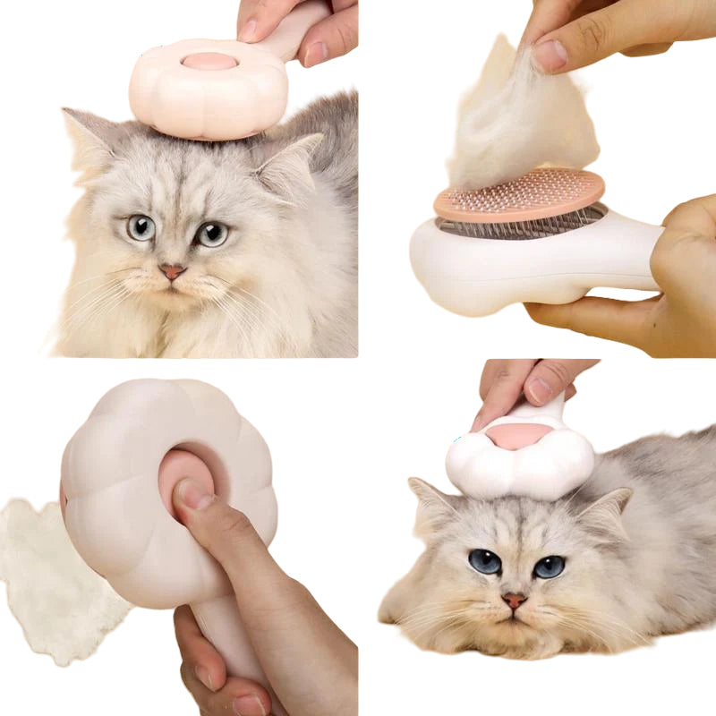 Pet Grooming Comb – Paw-Shaped Massage & Hair Remover