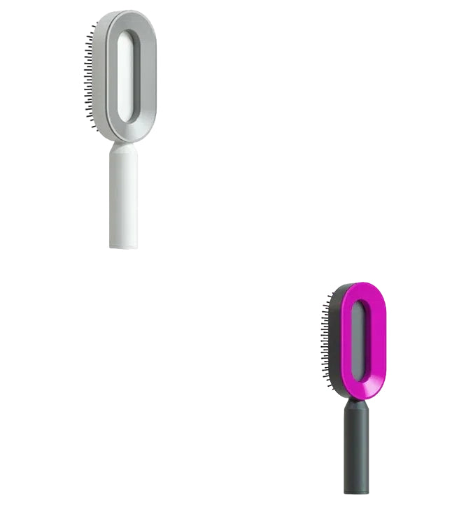 Self-Cleaning Hair Brush – Anti-Static Scalp Massage Comb