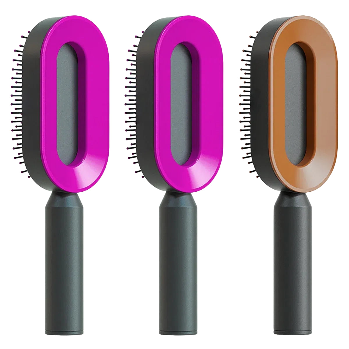 Self-Cleaning Hair Brush – Anti-Static Scalp Massage Comb