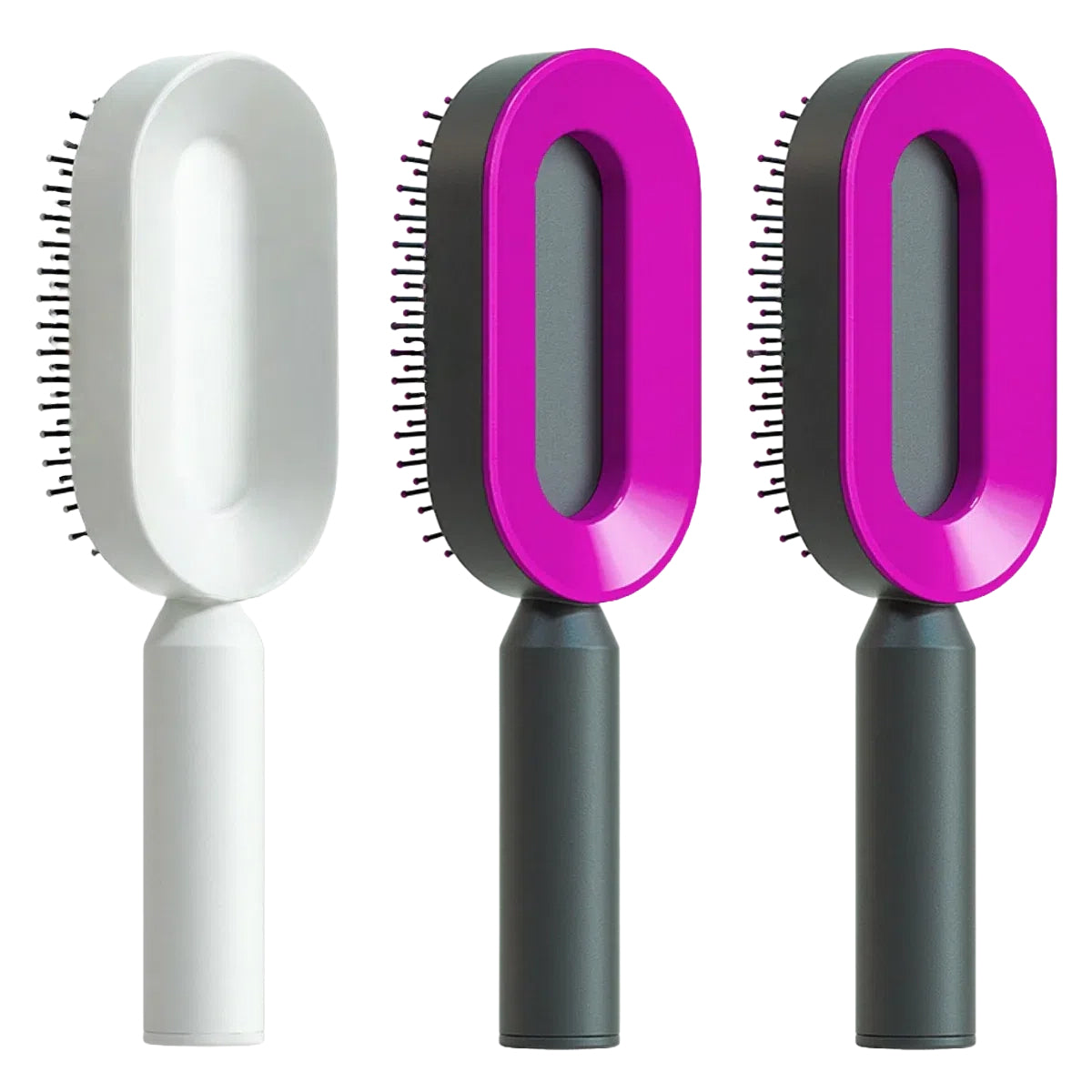 Self-Cleaning Hair Brush – Anti-Static Scalp Massage Comb