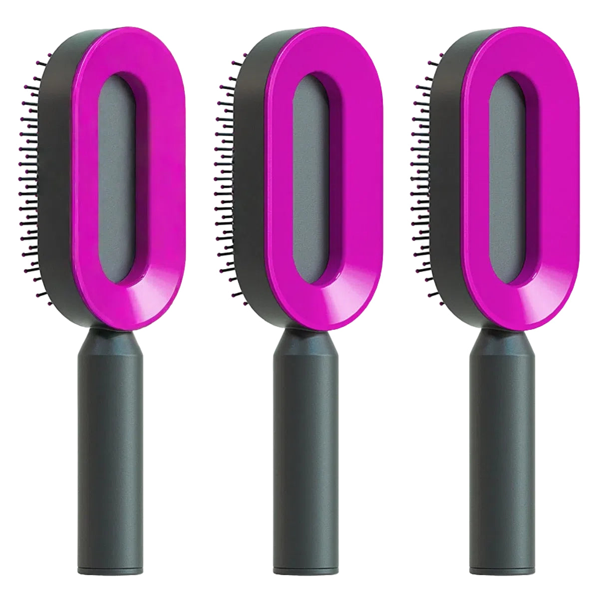 Self-Cleaning Hair Brush – Anti-Static Scalp Massage Comb