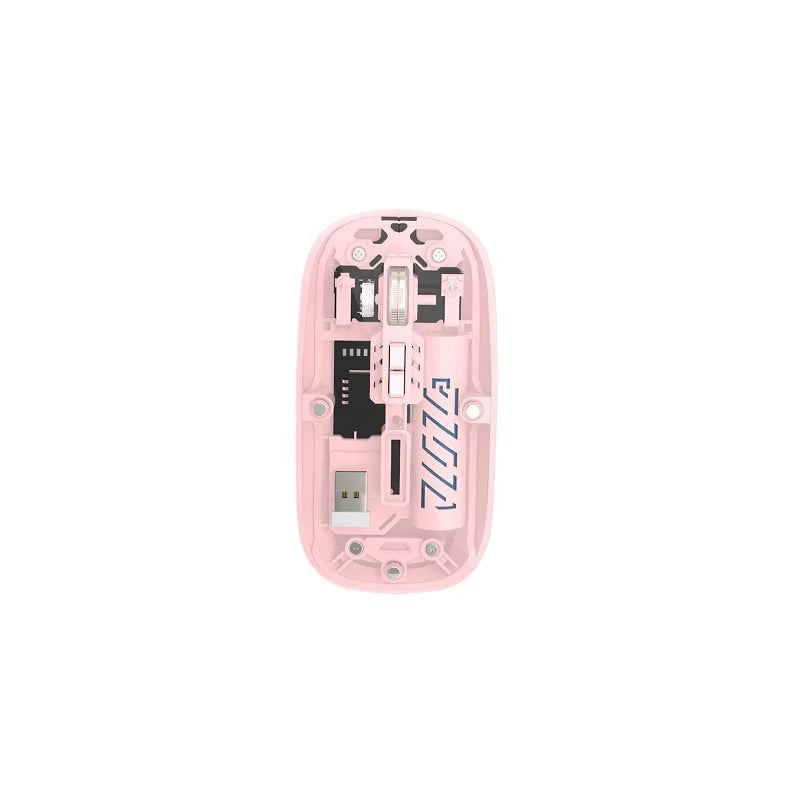 Mini Transparent 2.4GHz Bluetooth Wireless Mouse RGB Backlit High DPI 1600USB Type-c Rechargeable Wireless Mouse