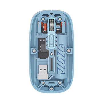 Mini Transparent 2.4GHz Bluetooth Wireless Mouse RGB Backlit High DPI 1600USB Type-c Rechargeable Wireless Mouse