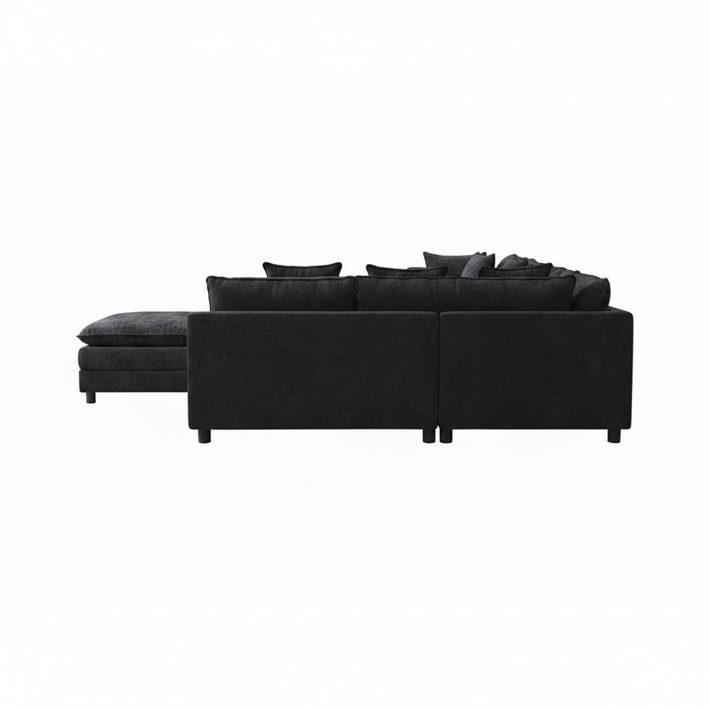 108" L-Shaped Modular Sectional Sofa with Ottoman – Deep-Seat Modern Couch for Living Room & Apartment