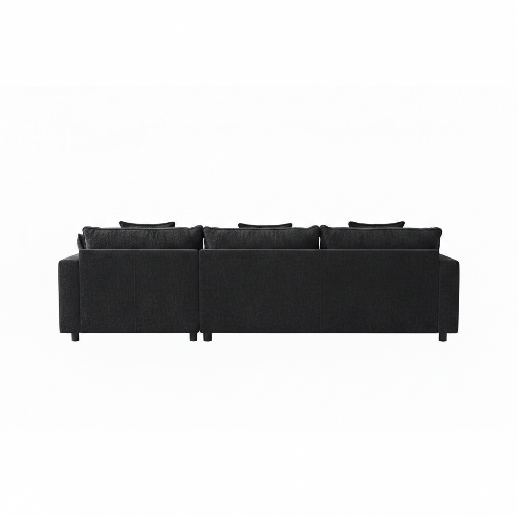 108" L-Shaped Modular Sectional Sofa with Ottoman – Deep-Seat Modern Couch for Living Room & Apartment
