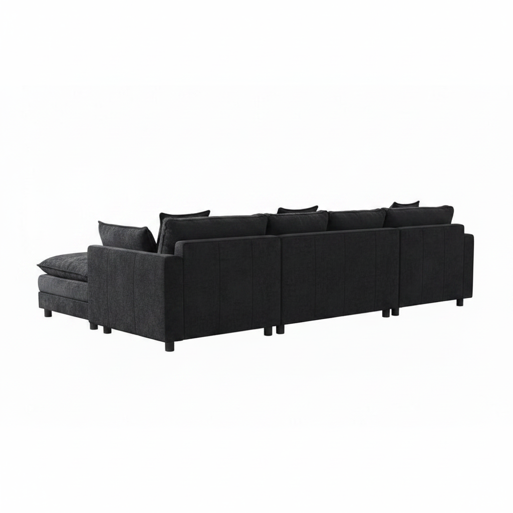 108" L-Shaped Modular Sectional Sofa with Ottoman – Deep-Seat Modern Couch for Living Room & Apartment